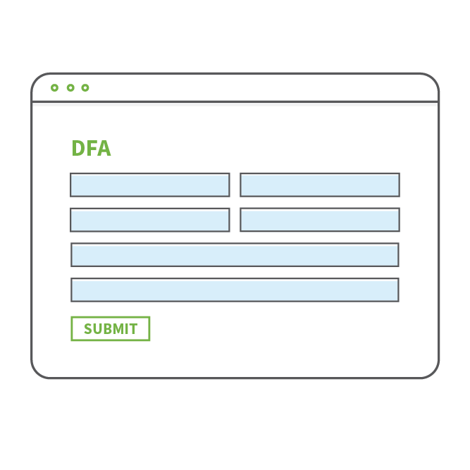 Vector Image of an online form