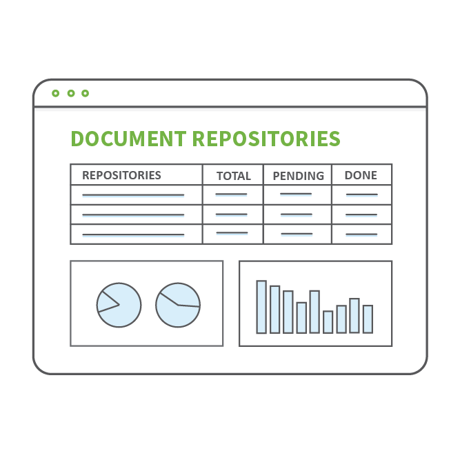 Vector image of Document Repository Dashboard