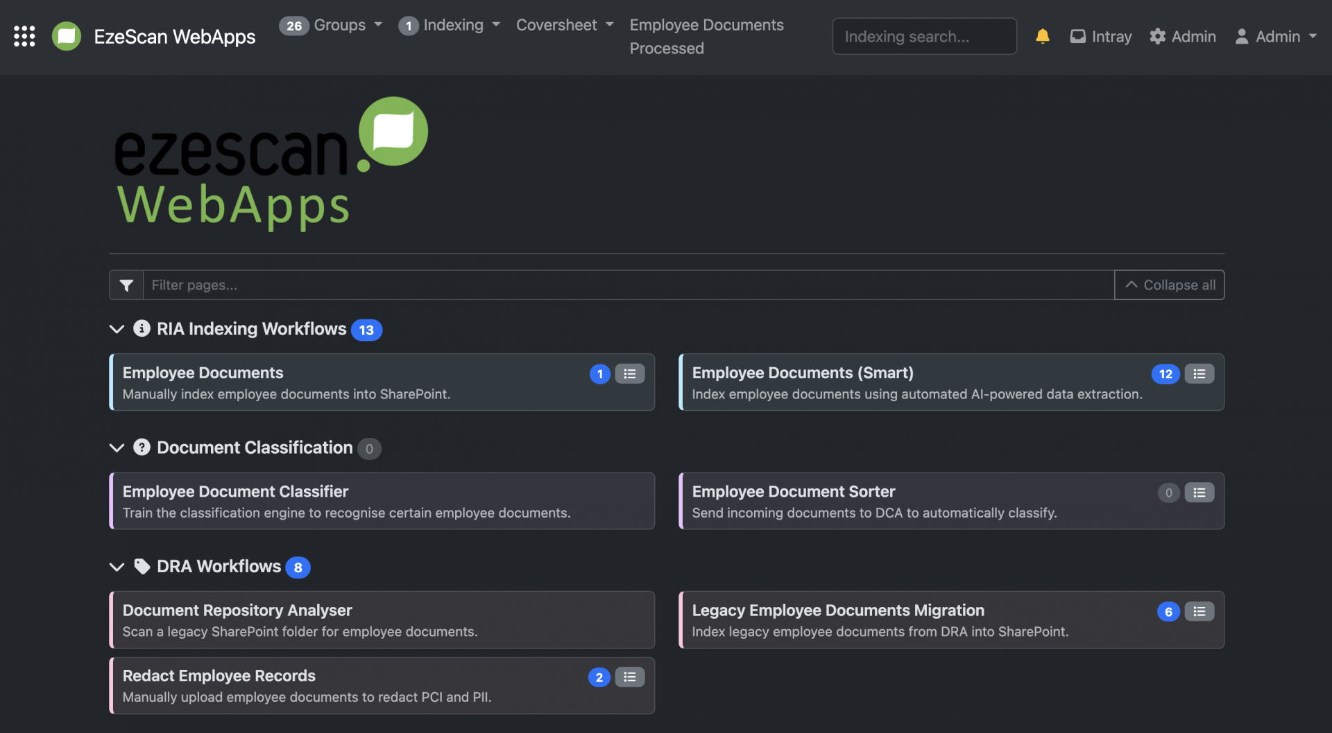 WebApps Dark Mode Screenshot